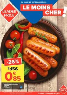 Catalogue promo leader price du 14 au 25 septembre 2022