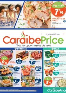 Catalogue promo caraibe price du 14 au 25 août 2024
