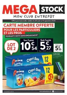 Catalogue promo mega stock du 28 août au 8 septembre 2024