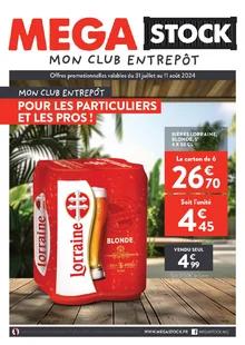 Catalogue promo mega stock du 31 juillet au 11 août 2024