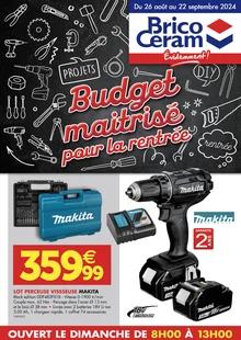 Catalogue promo bricoceram du 26 août au 22 septembre 2024