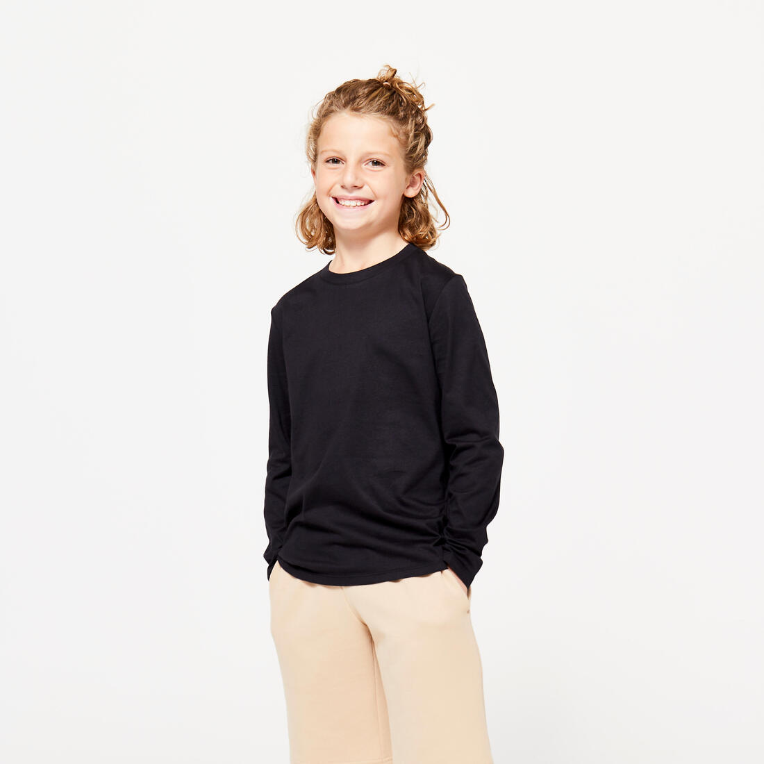article en promo : T-shirt manches longues confort enfant - noir
