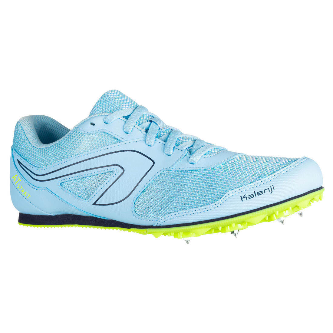 article en promo : Chaussures d'athletisme a pointes polyvalentes enfant et adulte blanches jaunes