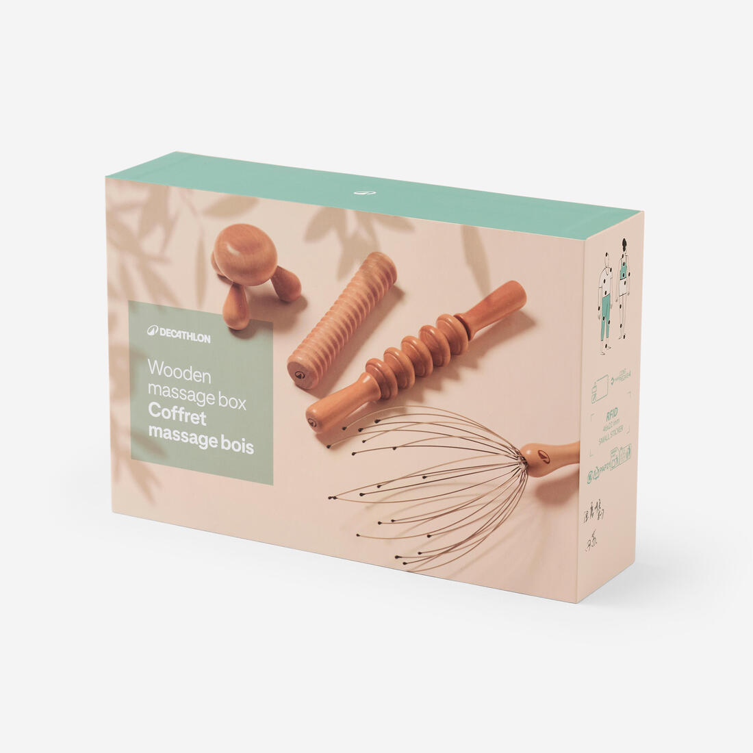 article en promo : Coffret 4 accessoires de massage en bois