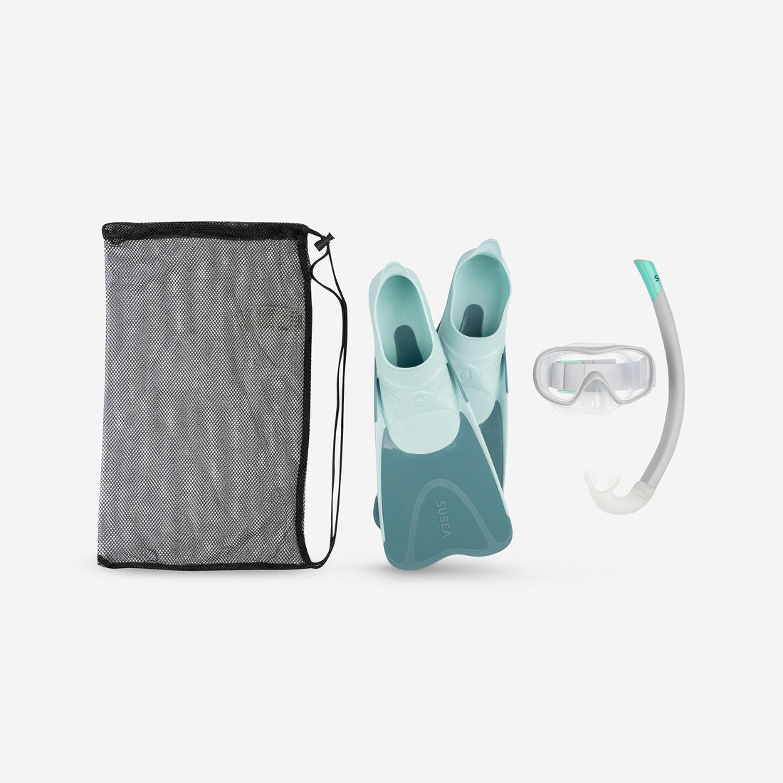 article en promo : Kit palmes masque tuba de snorkeling snk 500 enfant