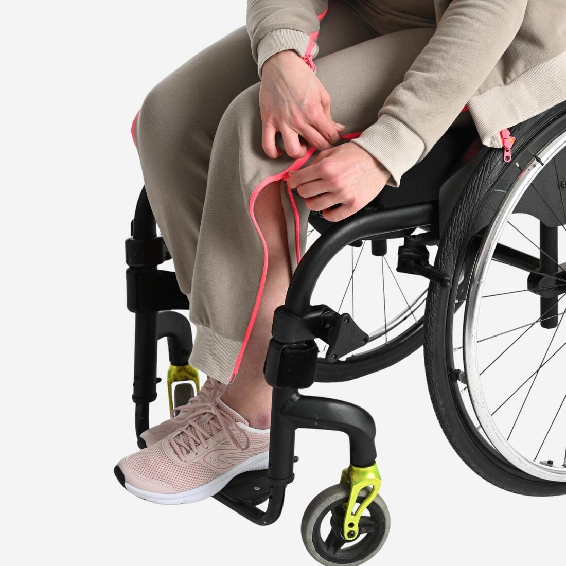 article en promo : Pantalon de jogging femme zip facile à enfiler - beige