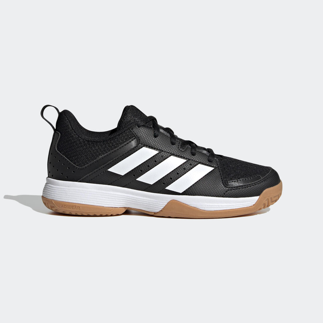 article en promo : Chaussures de handball enfant adidas ligra noir blanc
