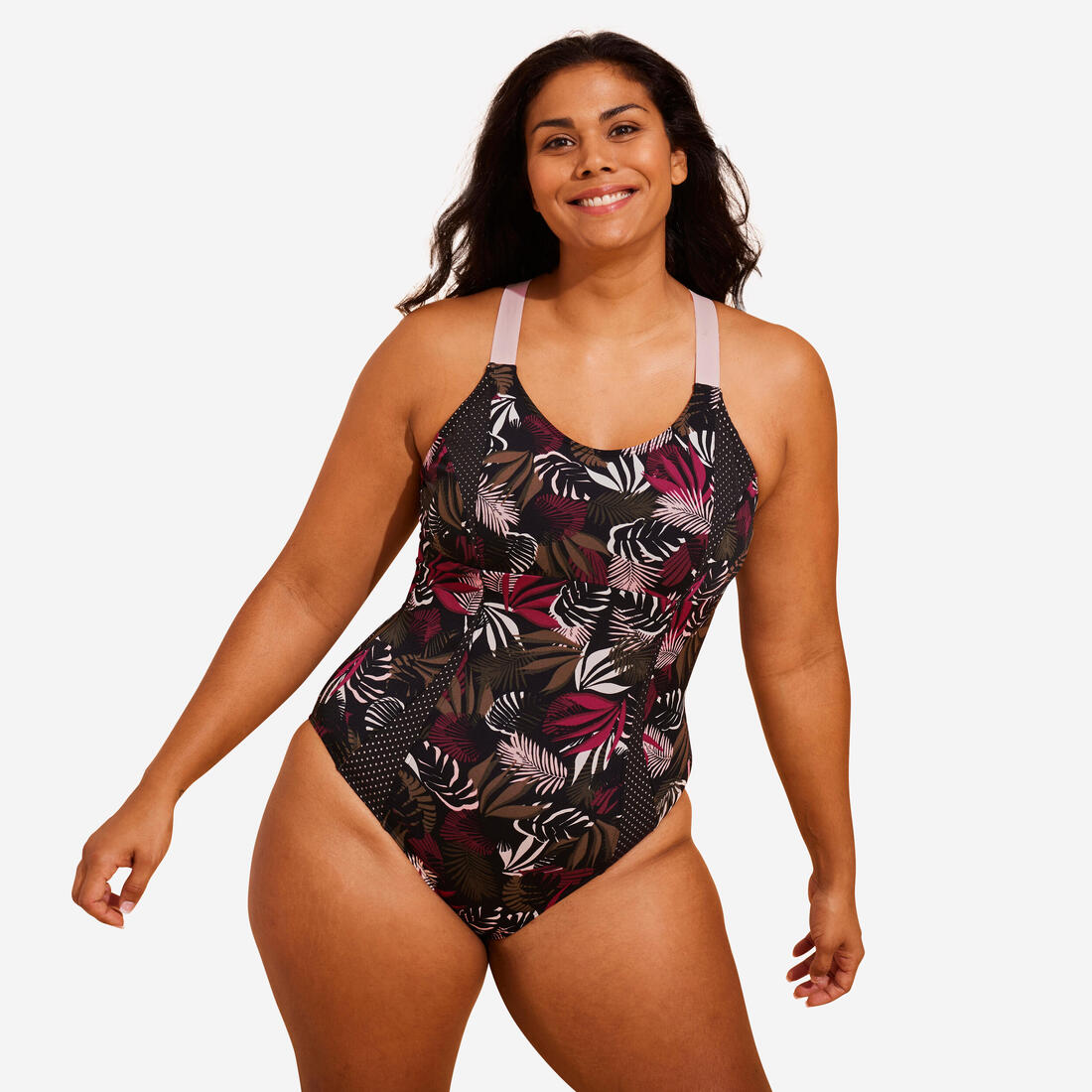 article en promo : Maillot de bain 1 pièce aquagym-aquabike femme elea saf kaki