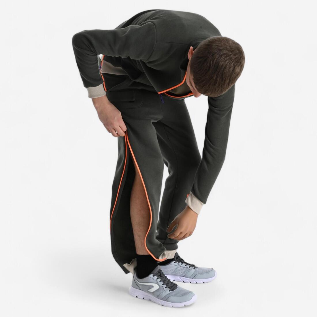 article en promo : Pantalon de jogging enfant facile à enfiler - vert olive