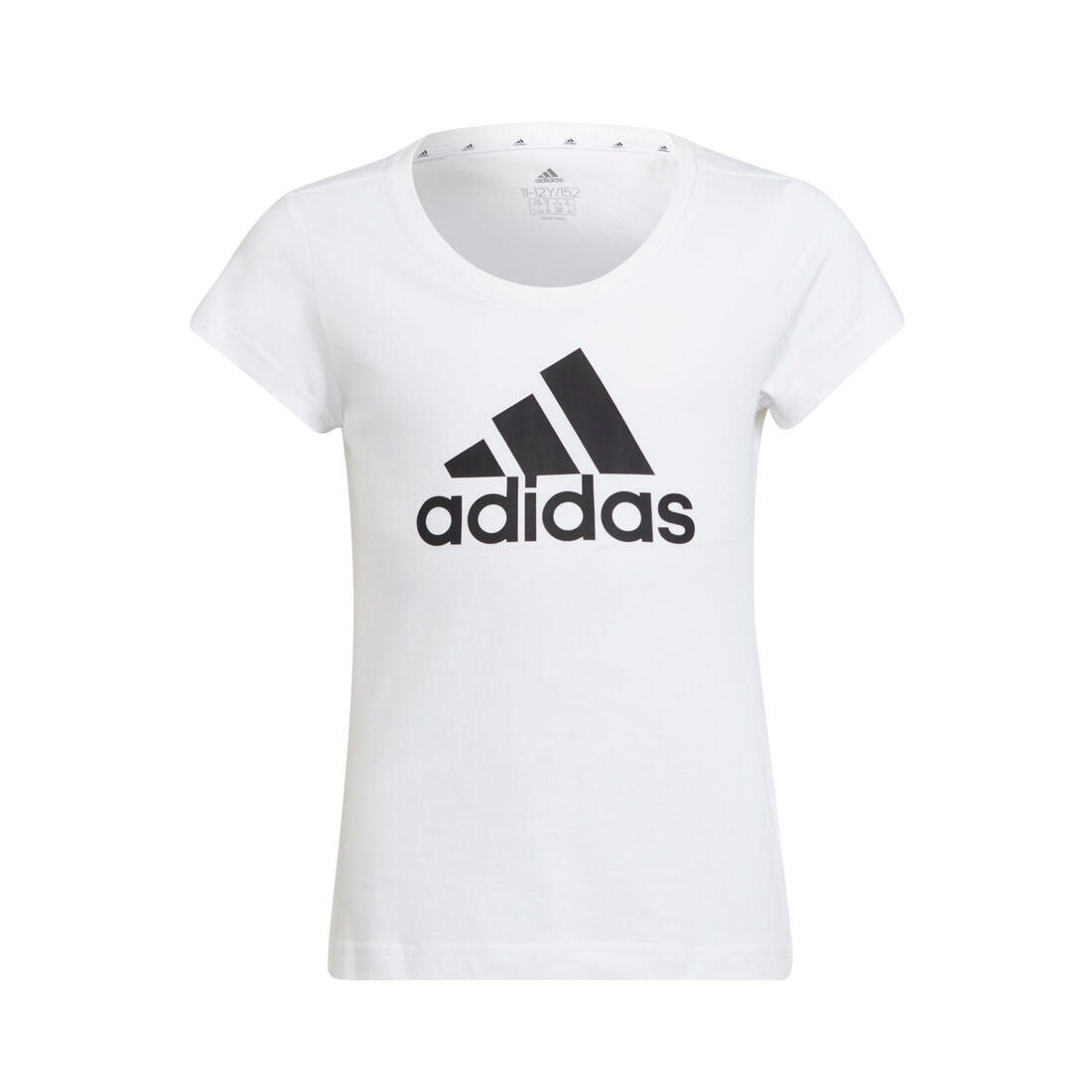 article en promo : T-shirt fille essentiels adidas blanc
