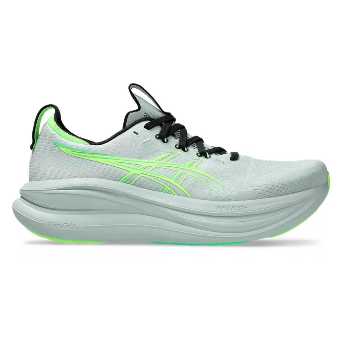 article en promo : Chaussures de running homme, asics gel nimbus 28 gris et