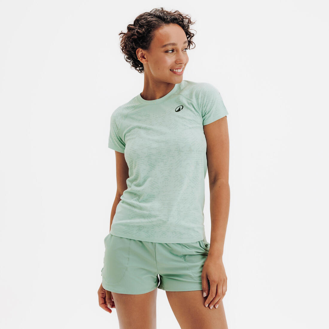 article en promo : T-shirt de padel léger sans coutures pour femme
