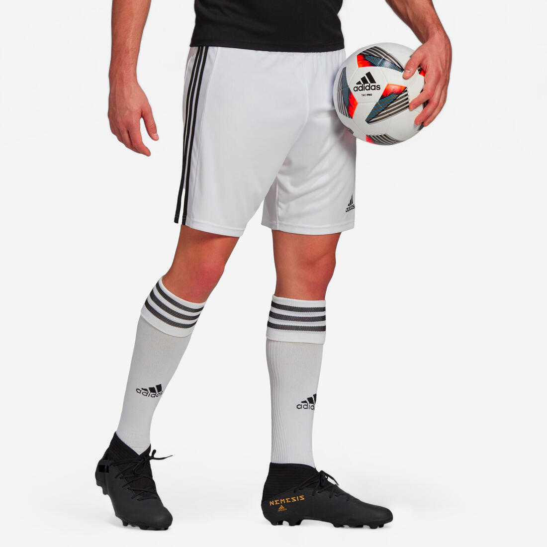 article en promo : Short de football adidas squadra blanc adulte