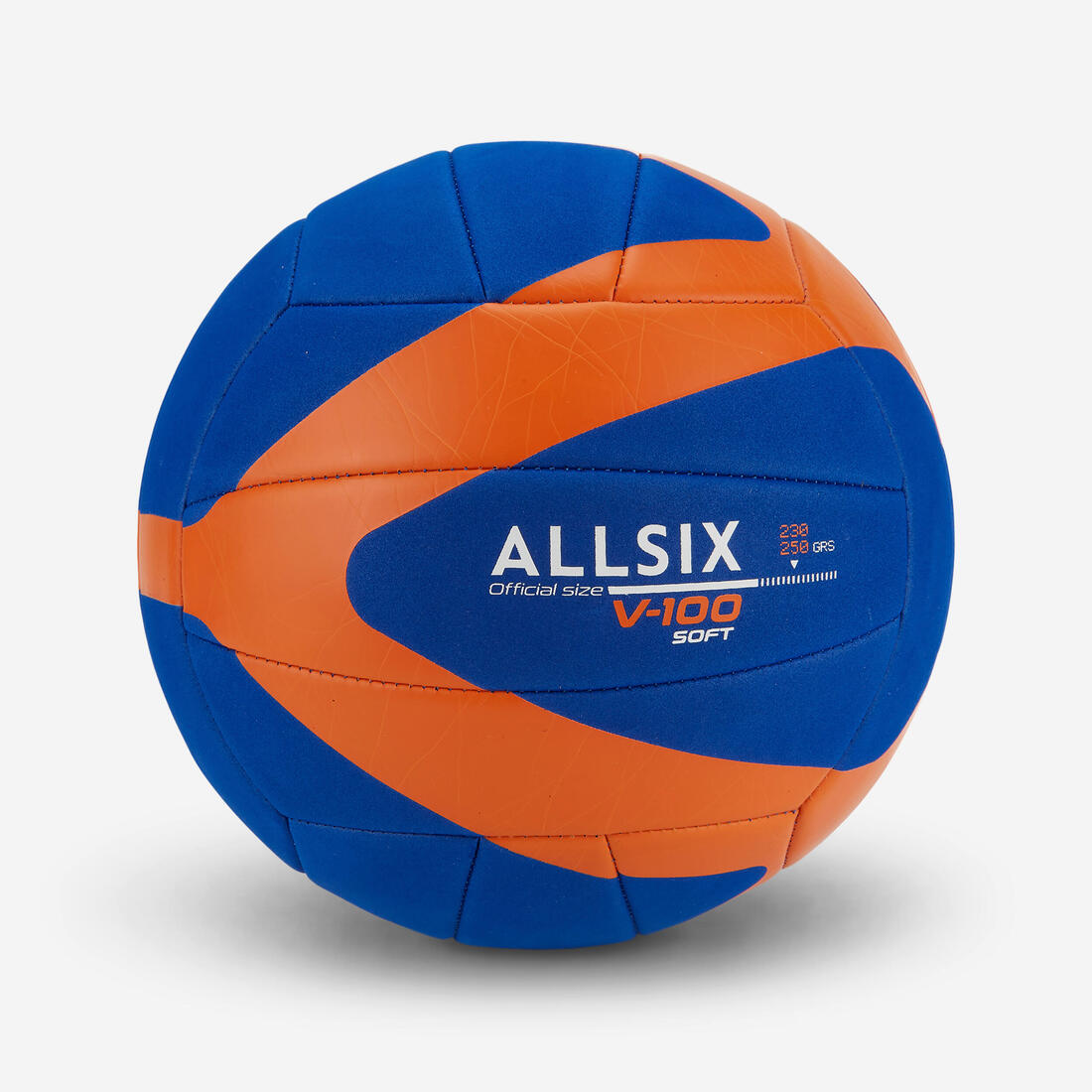 article en promo : Ballon de volleyball v100 soft 230 - 250 g pour les 10 à 14 ans