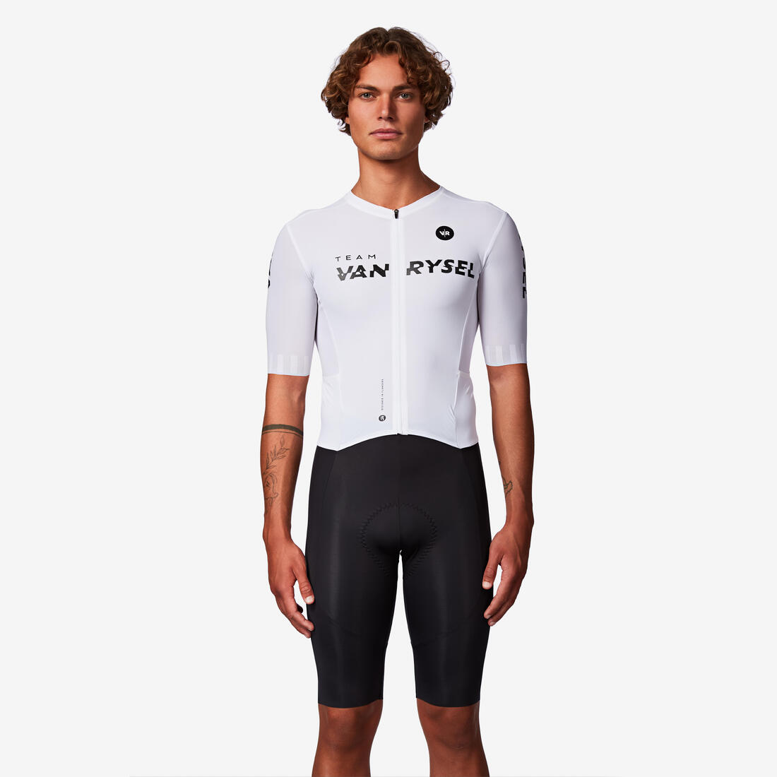 article en promo : Combinaison vélo route homme été rcr r 2 team blanche