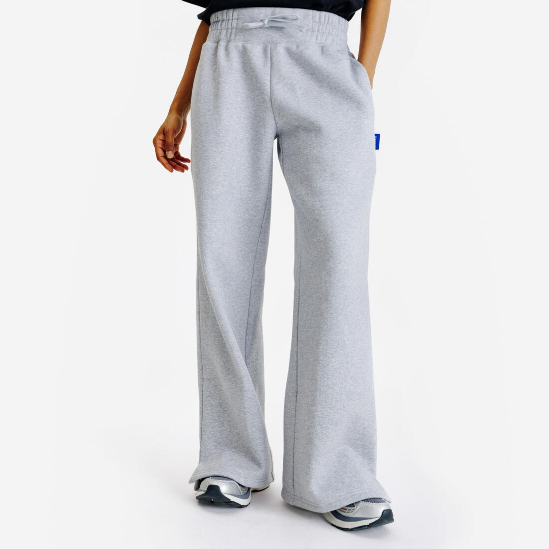 article en promo : Pantalon jogging droit femme, elementals, gris chiné