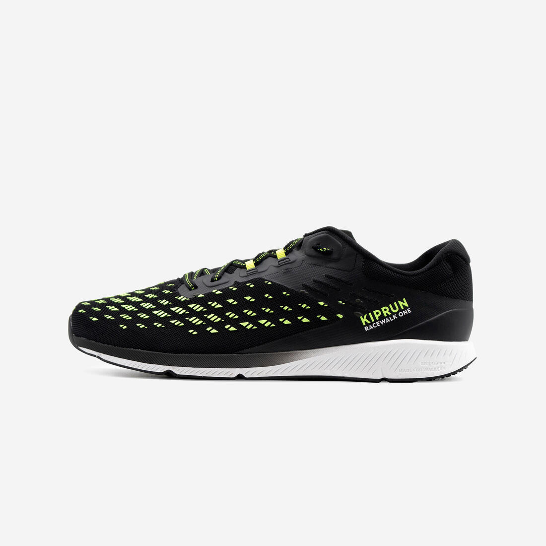 article en promo : Chaussures de marche athlétique - kiprun racewalk one noires et jaunes fluos