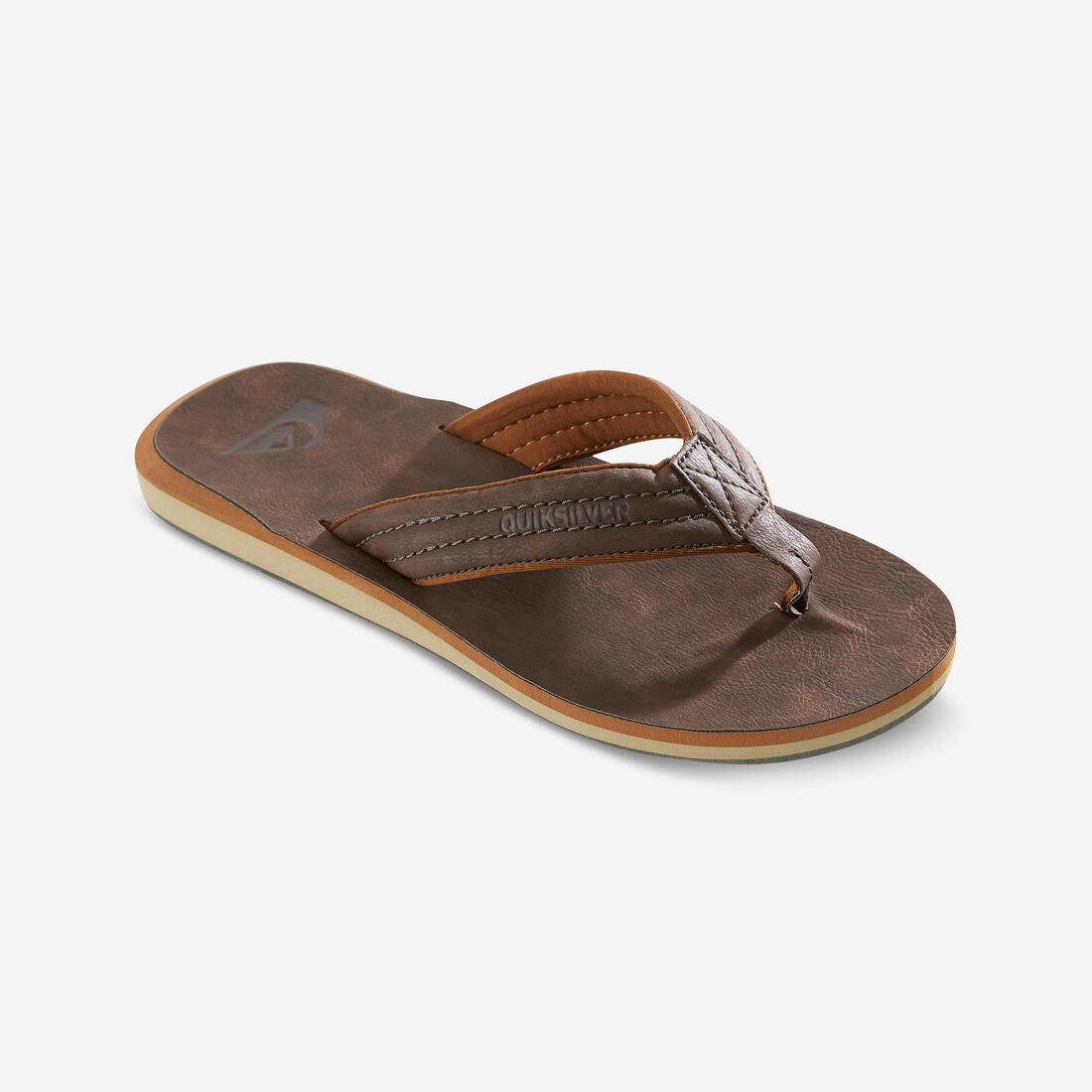 article en promo : Tongs homme quiksilver carver marron