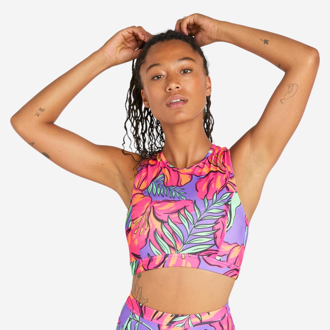 article en promo : Brassière femme carla hawaii avec back zip et coques amovibles hydrophobes