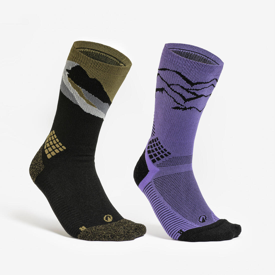 article en promo : Chaussettes de randonnée hautes (2 paires) adulte, Hike 500