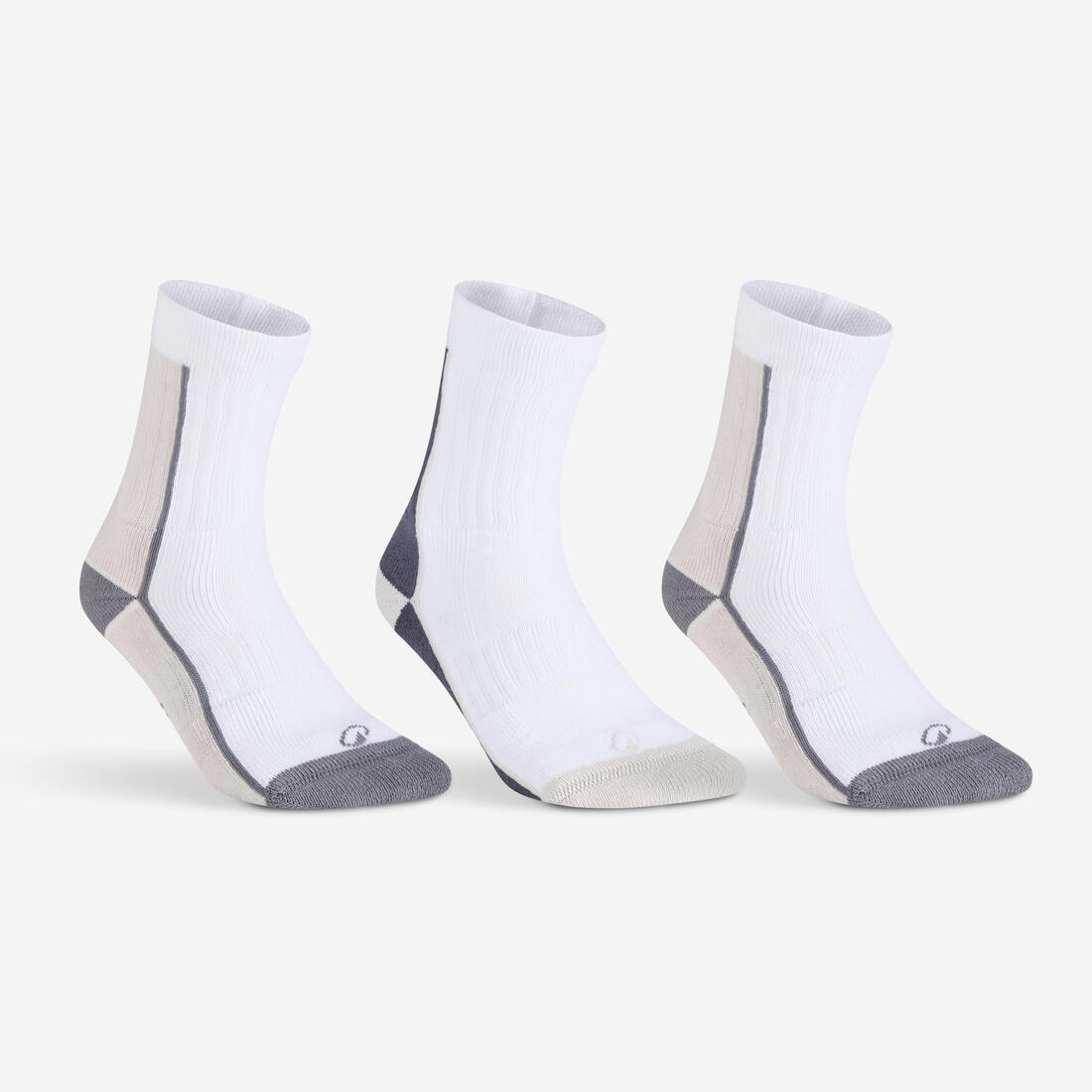 article en promo : CHAUSSETTES DE SPORT ADULTE HAUTES ARTENGO RS 500 GRIS LOT DE 3