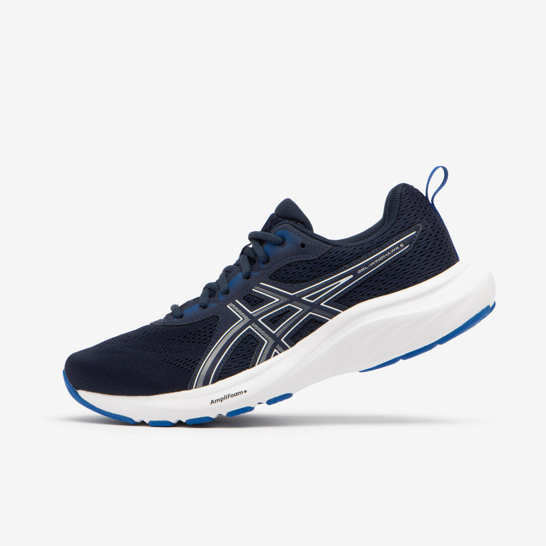 article en promo : Chaussures de running route homme, asics gel winhawk gris et