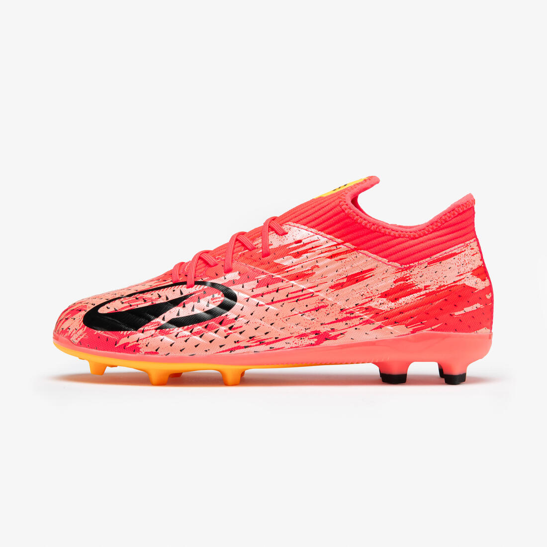 article en promo : CHAUSSURES DE FOOTBALL ENFANT A LACETS CLR FG NEON
