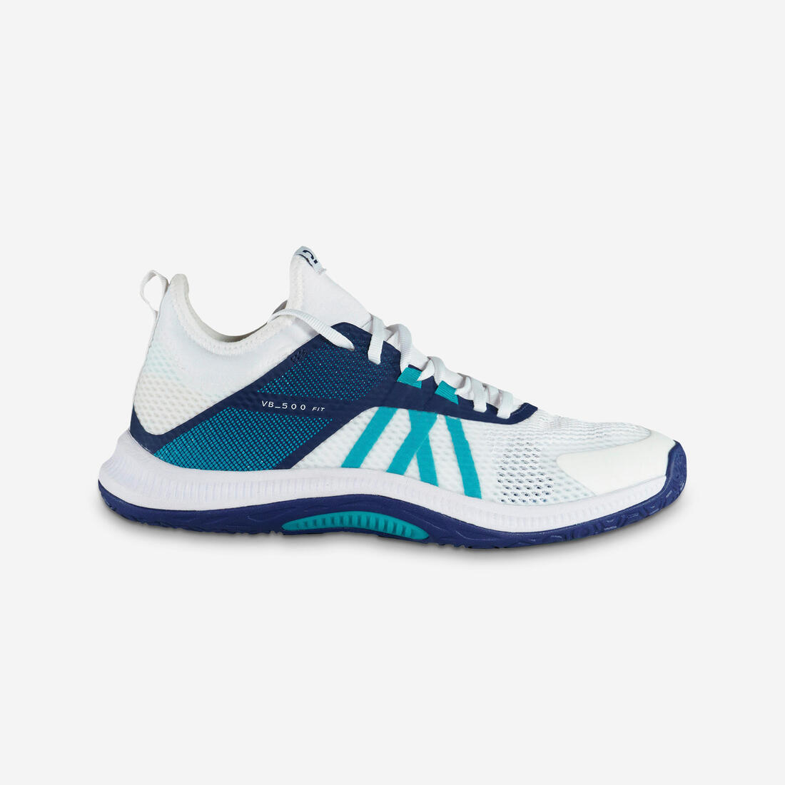 article en promo : Chaussures de volley-ball FIT pour pratique régulière, blanches et jaunes