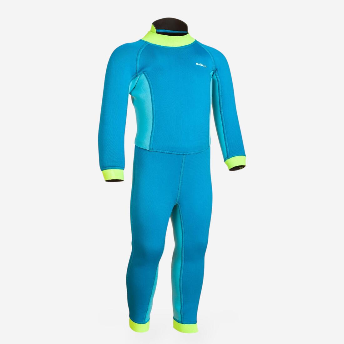 article en promo : Combinaison néoprène natation  jeune enfant - ti warm - bleue