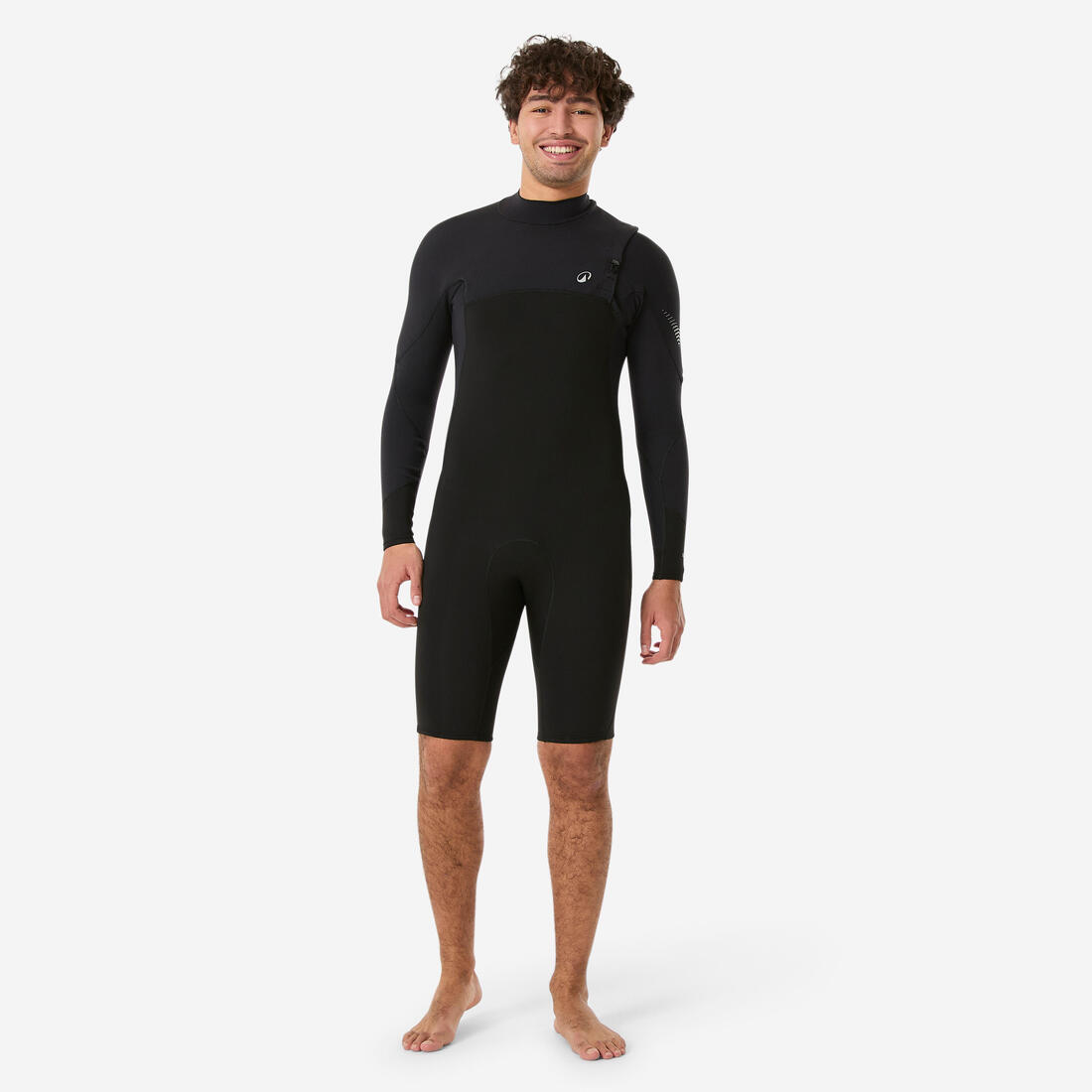 article en promo : Combinaison shorty manches longues springsuit surf 1,5mm no zip homme, 900 noir