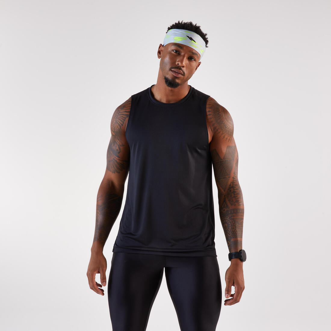 article en promo : Débardeur de running Homme, Kiprun Run 100 noir