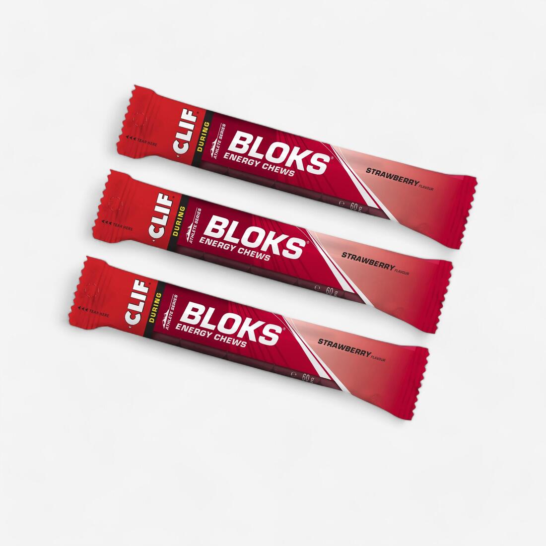 article en promo : Gomme énergétique fraise, bloks 3x60g