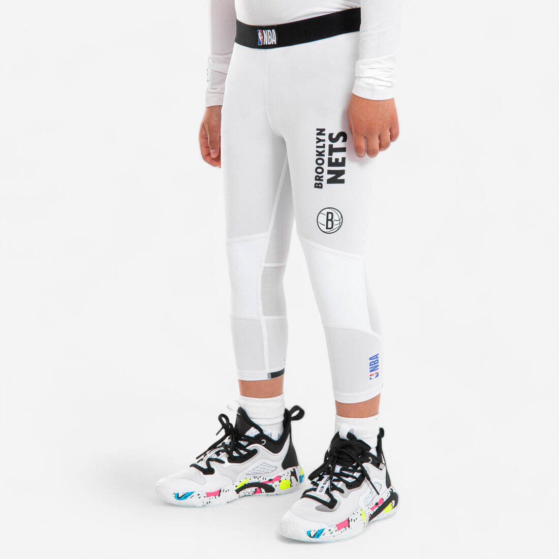 article en promo : Legging basketball 3/4 nba brooklyn nets enfant - 500