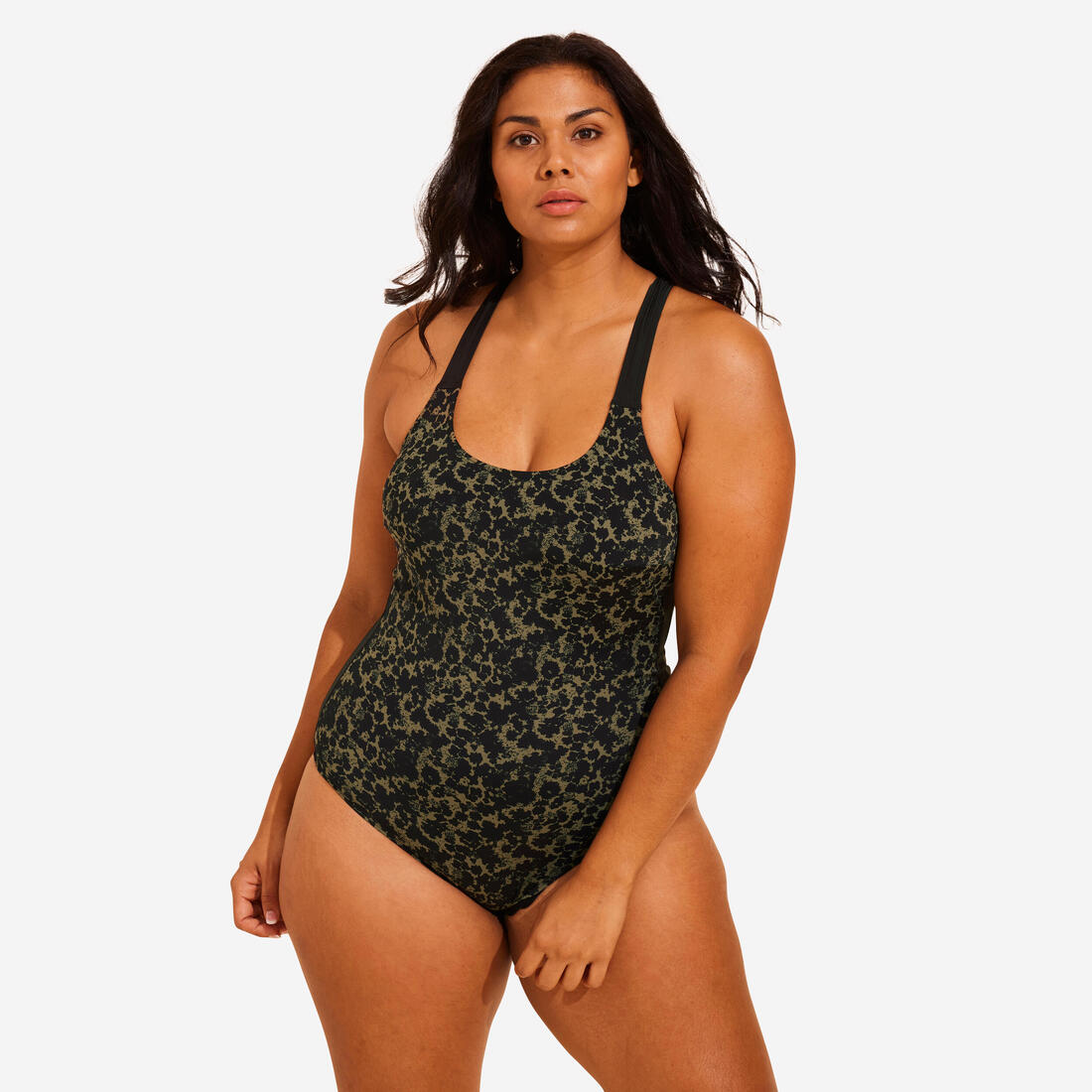 article en promo : Maillot de bain 1 pièce aquagym-aquabike femme sofi lica kaki