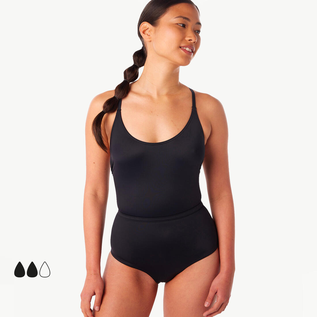 article en promo : Maillot de bain menstruel étanche 1 pièce adulte - flux moyen - smoon téthys