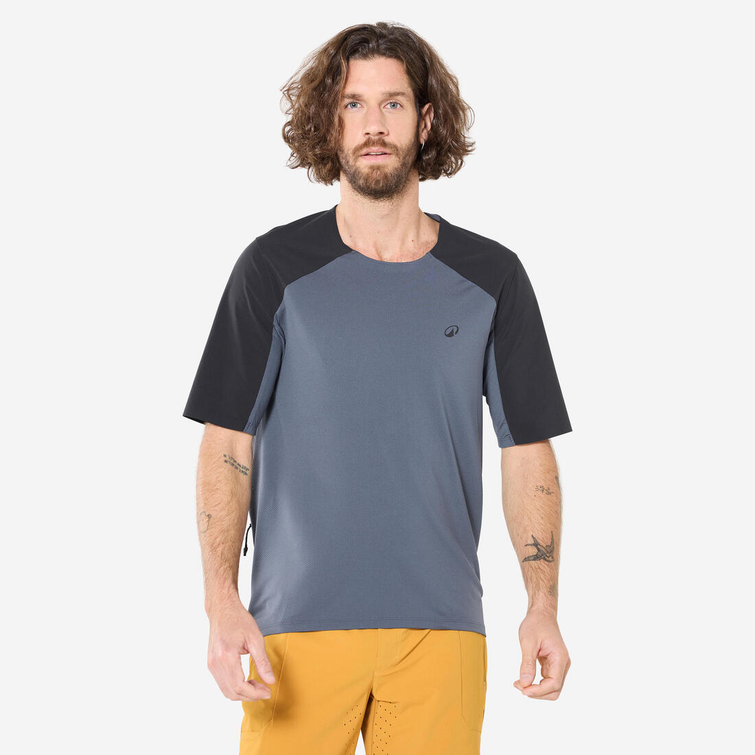 article en promo : Maillot VTT manches courtes respirant homme cargo, 500