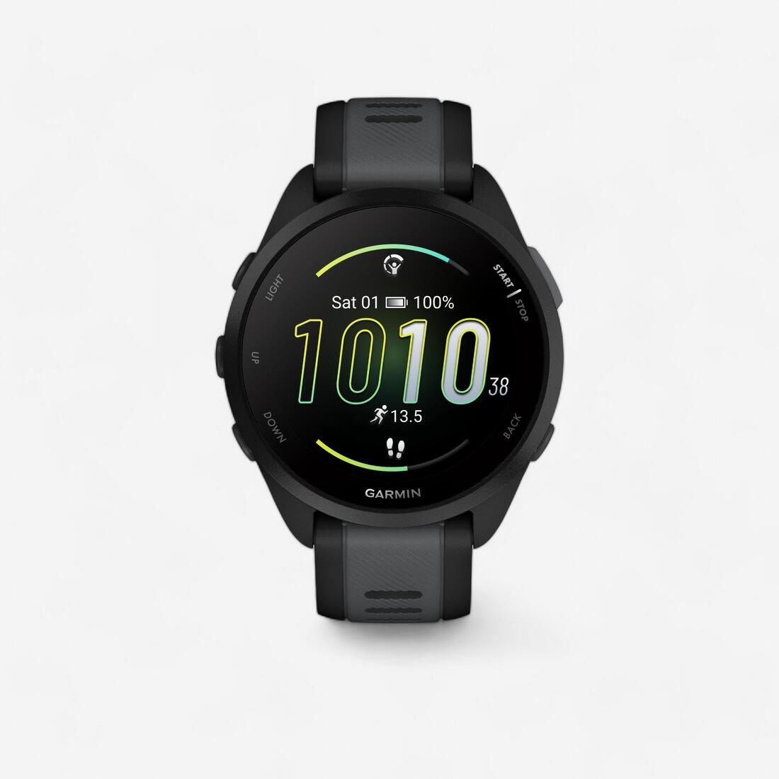 article en promo : Montre connectée gps de running garmin forerunner 165 noir/gris foncé