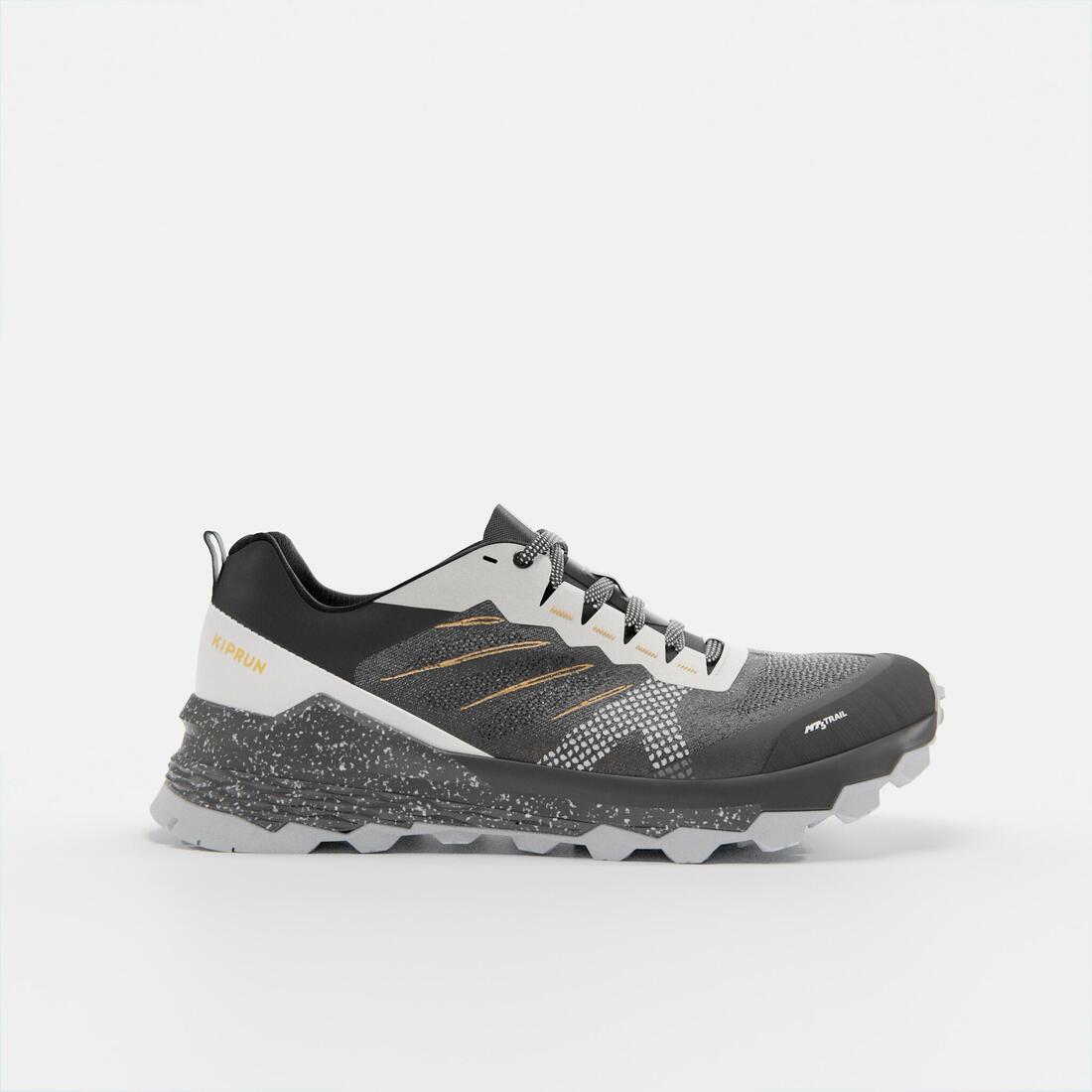 article en promo : Chaussures de running trail homme, kiprun mt3, noir blanc