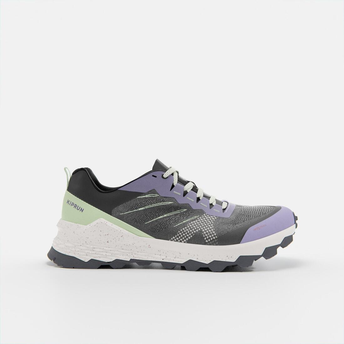 article en promo : Chaussures de running trail femme, kiprun mt3, noir fumé