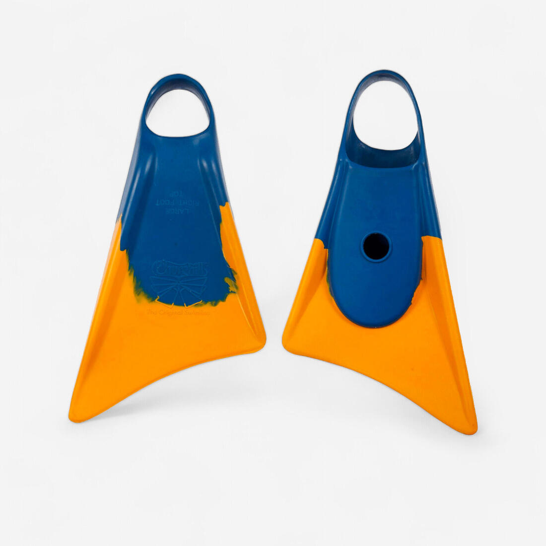 article en promo : Palmes bodyboard makapuu orange / bleu
