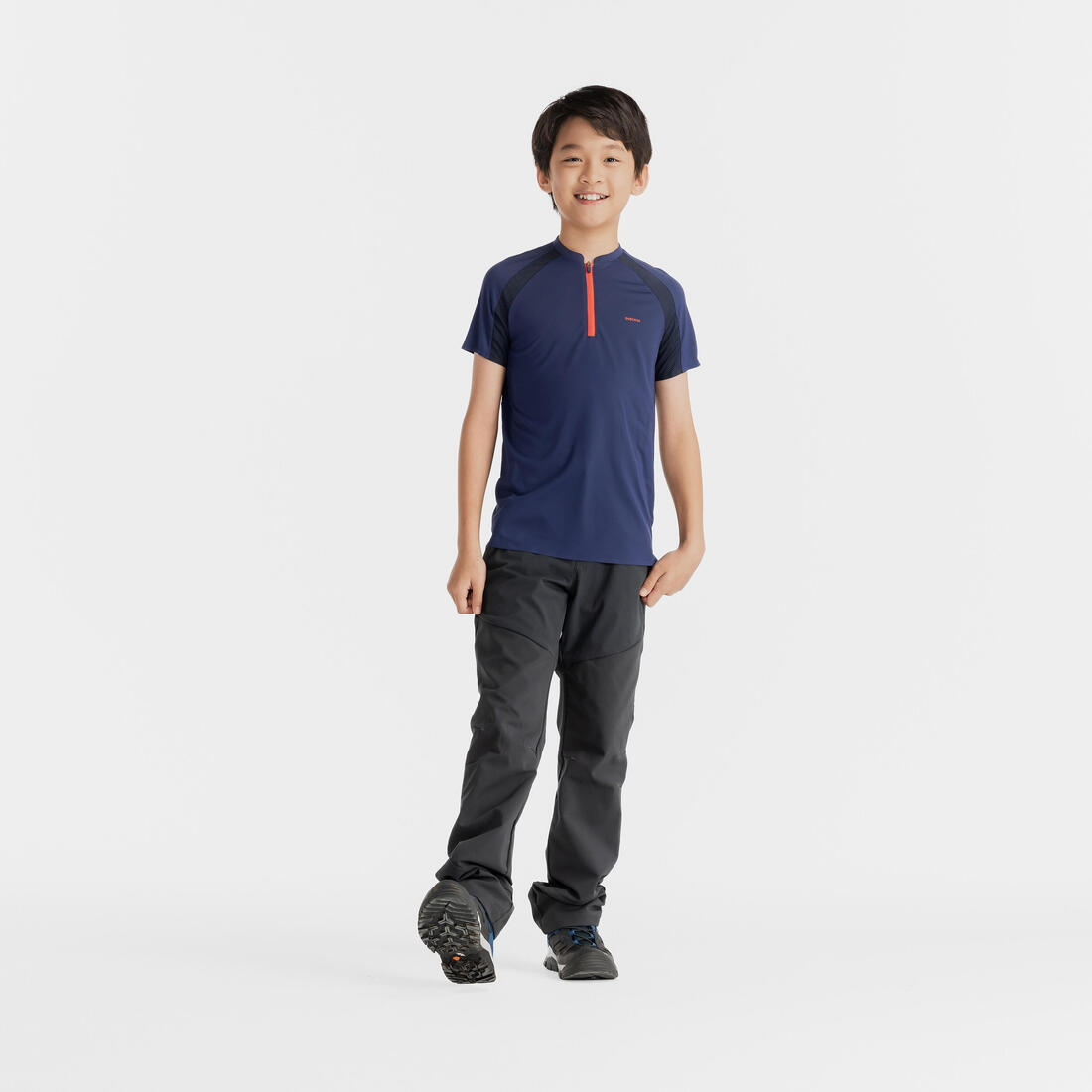 article en promo : Pantalon de randonnée softshell - mh550 noir - enfant 7-15 ans