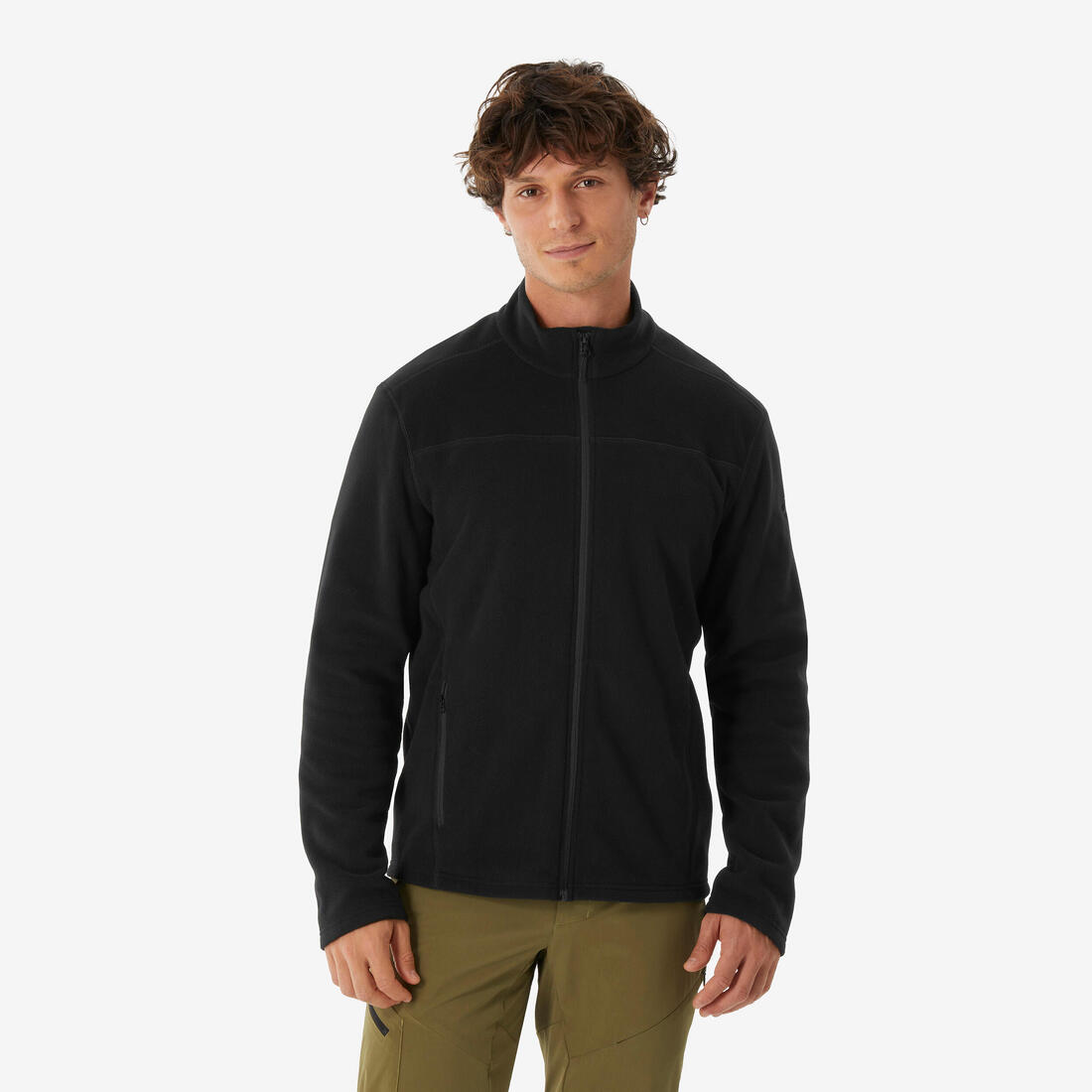 article en promo : Polaire de randonnée montagne homme, MH100full zip