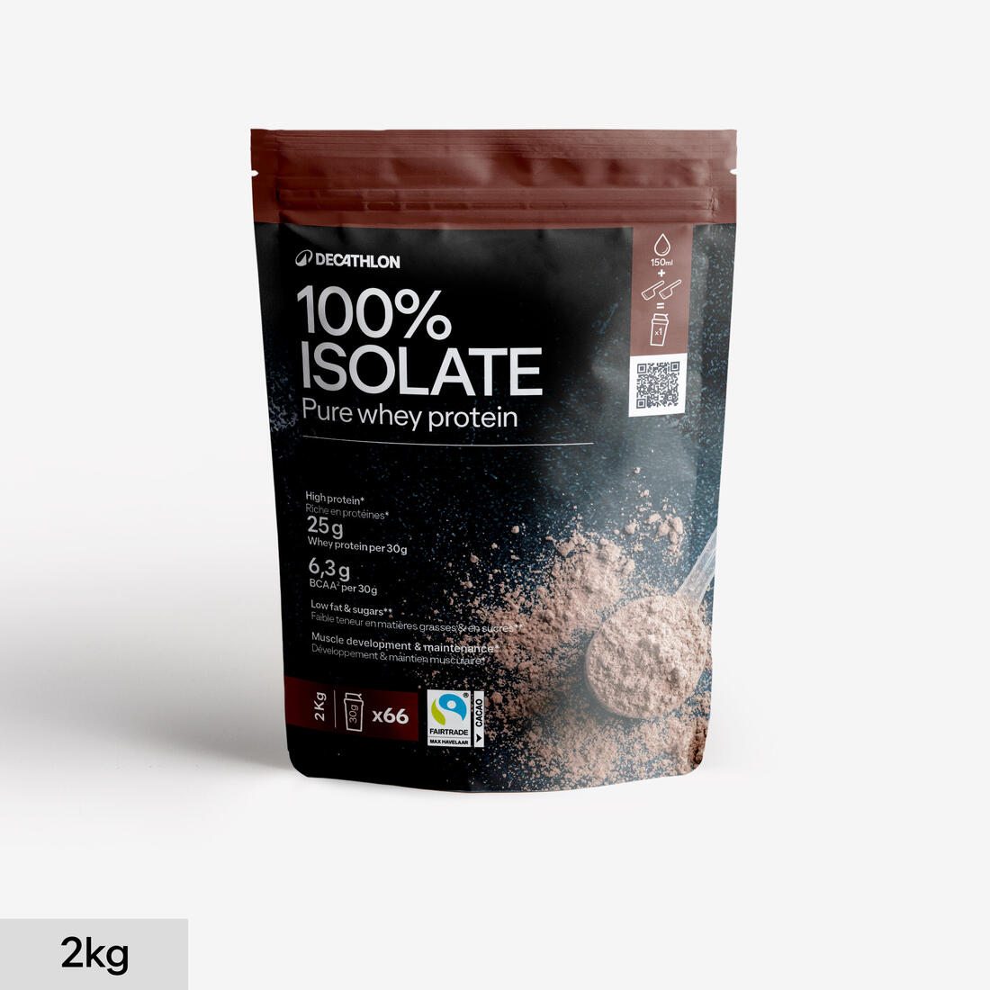 article en promo : Pure whey protéine 100% isolat chocolat 2kg