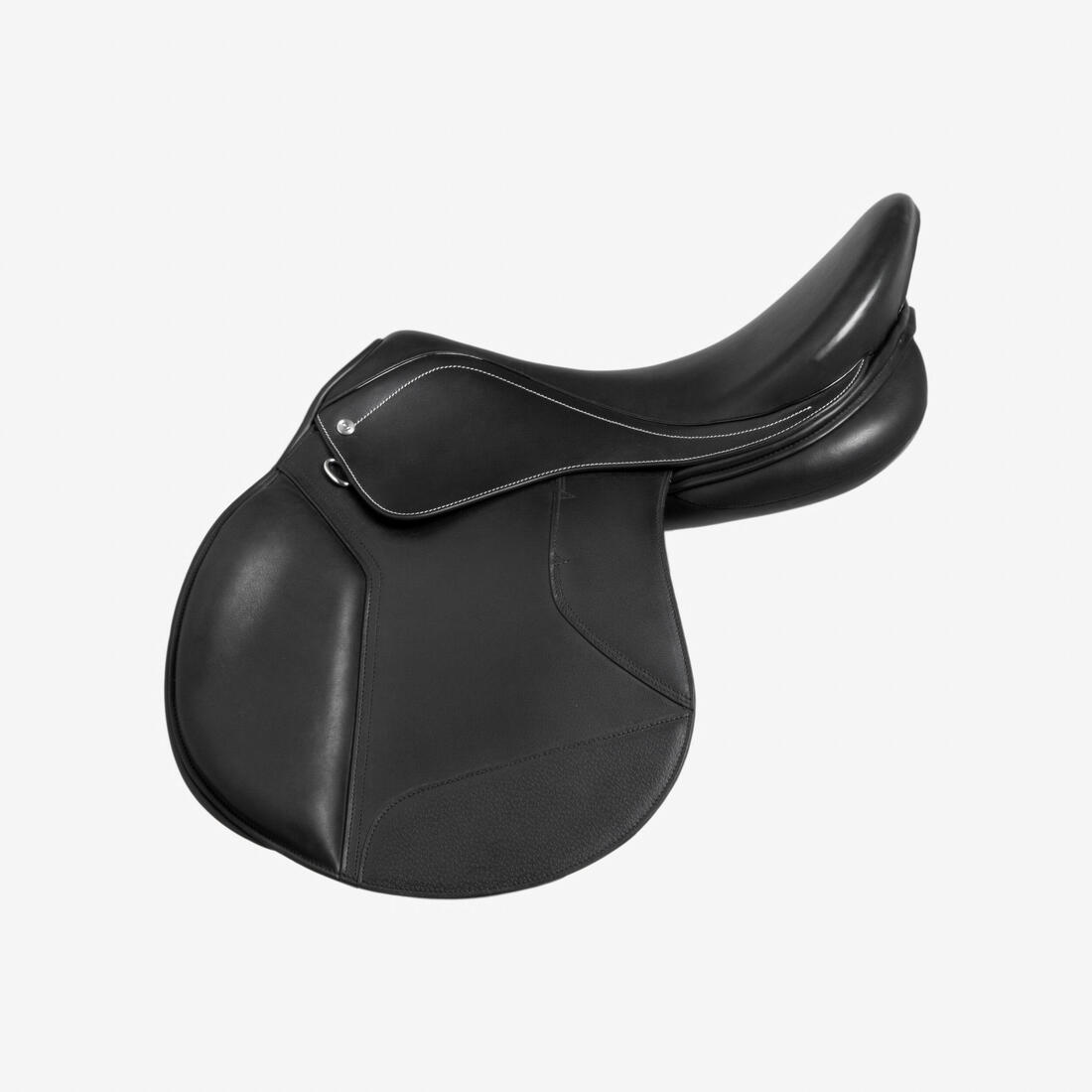 article en promo : Selle équitation cuir 17,5" cheval - 500