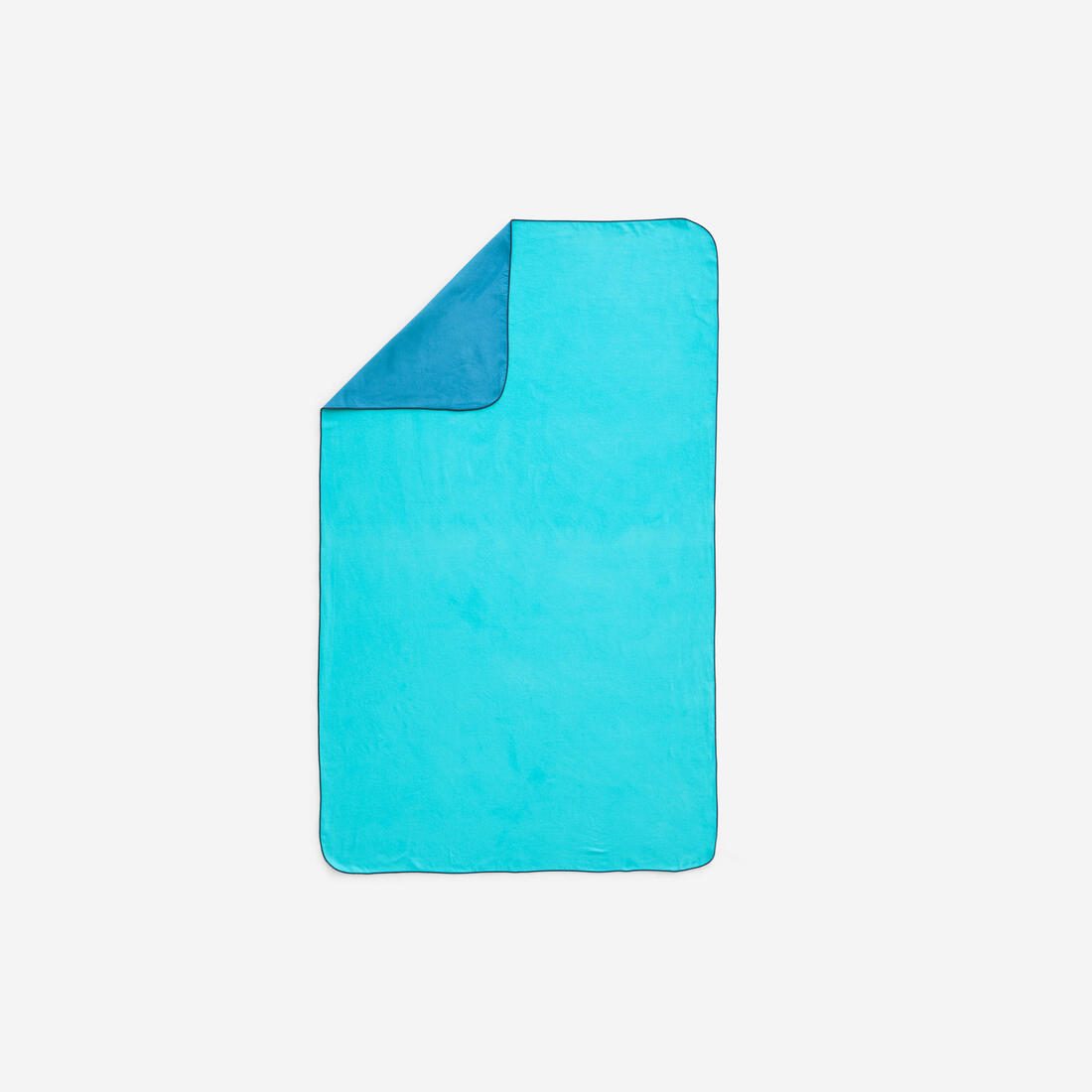 article en promo : Serviette de bain microfibre double face taille l 130 x 80 cm, bleu/vert