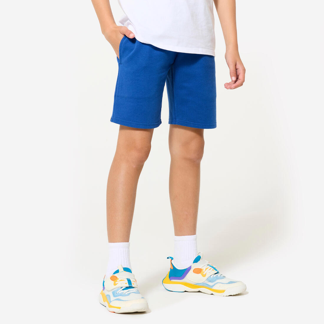 article en promo : Short multisport coton enfant mixte chiné