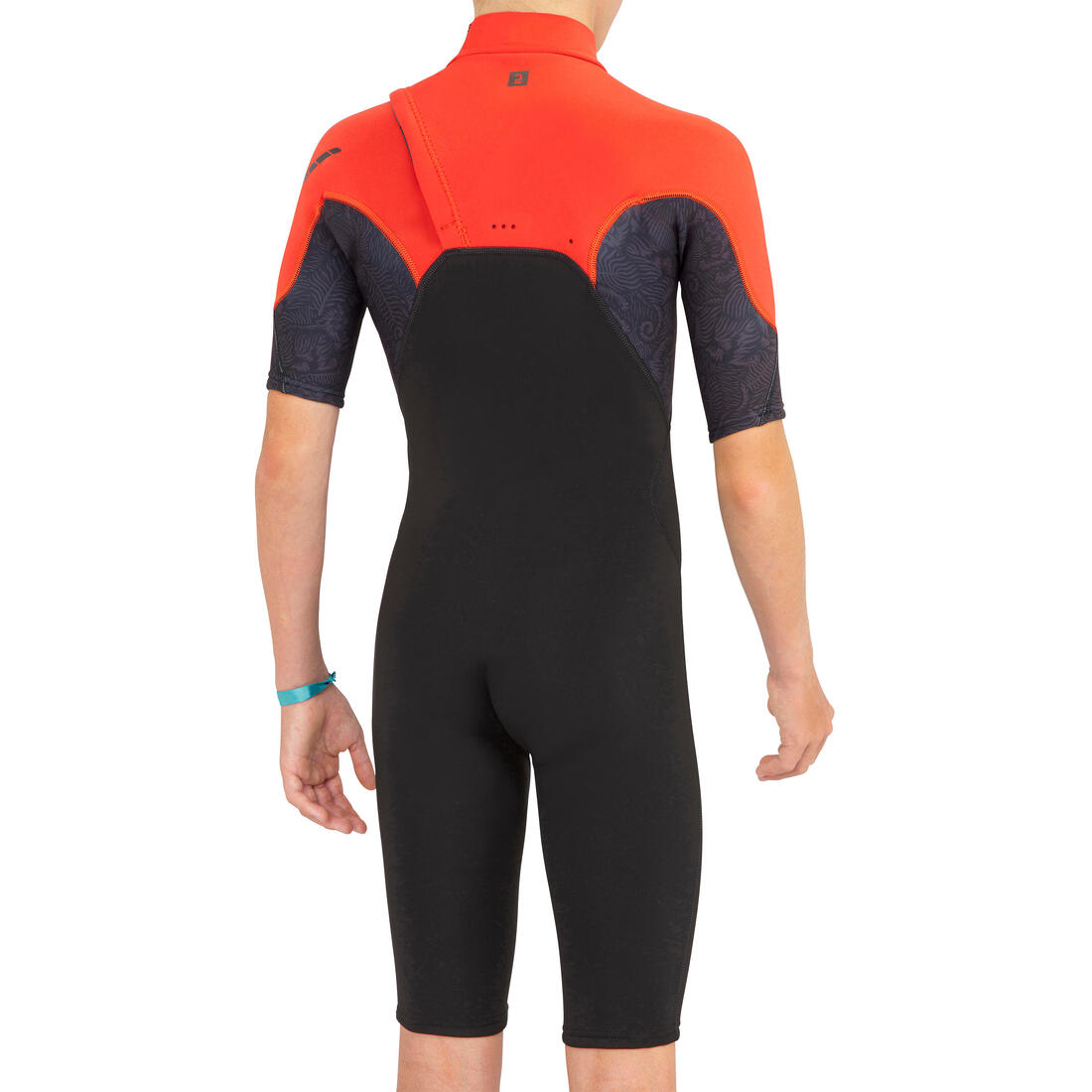 article en promo : Shorty Néoprène 1,5 mm Surf 900 junior noir rouge
