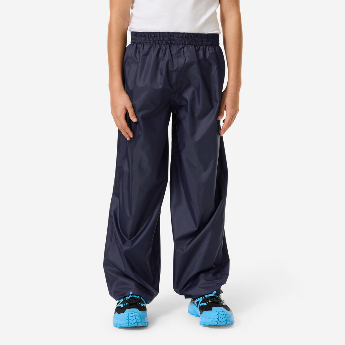 article en promo : Surpantalon imperméable de randonnée enfant 7-15 ans, mh100 bleu marine