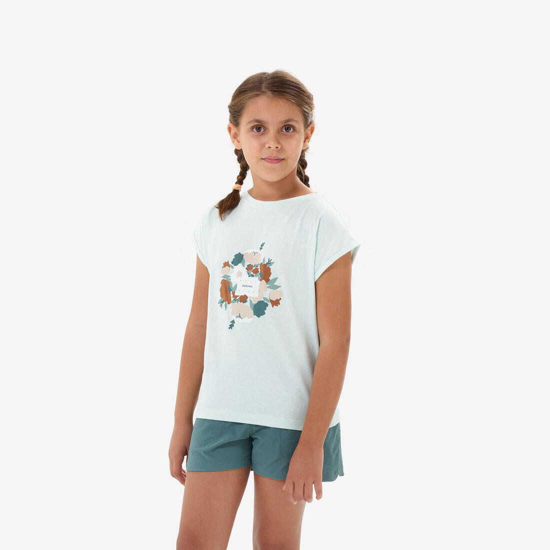 article en promo : T-Shirt de randonnée fille - MH100 orange - 7-15 ANS