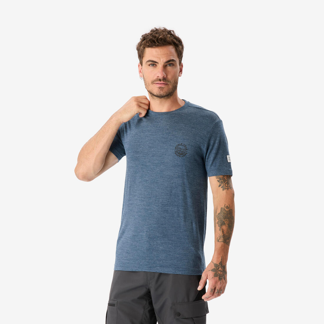 article en promo : T-shirt manches courtes de trek en laine mérinos homme, Merino Fresh